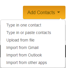 get started with email marketing -- add contacts